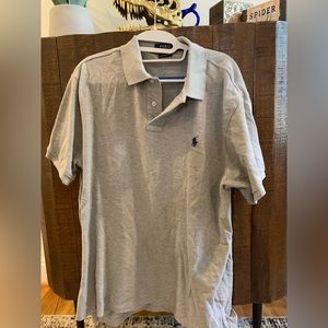 Grey slim fit polo